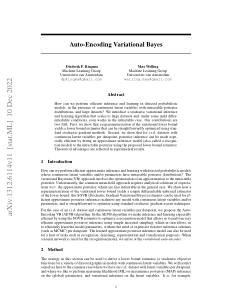 First page of Auto-Encoding Variational Bayes